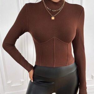 LONG SLEEVE TOP m( crop)